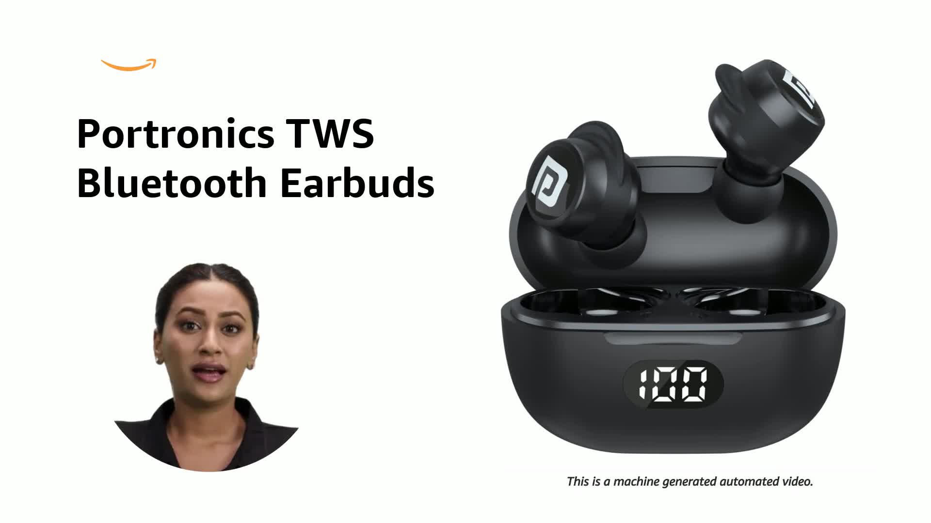 Portronics Harmonics Twins S5 Smart TWS in Earbuds with LED
